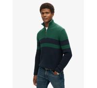 Superdry Mens Cotton Classic Stripe Half-Zip Jumper