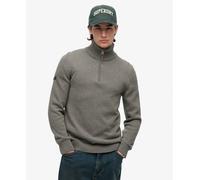 Sweater with zipped collar Superdry Classics Henley Gris L