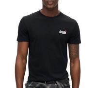 Superdry Men's Essential Black T-Shirt, Black, M