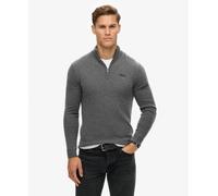 Superdry Mens Essential Embroidered Knitted Half Zip Jumper