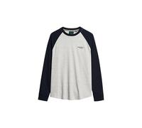 Superdry Essential Logo Baseball 3/4 Sleeve T-shirt Grey 2XL Man
