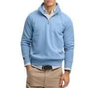 Superdry Mens Essential Logo Half Zip Sweatshirt Endless Sky Blue