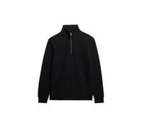 Superdry Mens Essential Logo Henley Half Zip Sweatshirt (UK, Alpha, 3XL, Regular, Regular, Black)