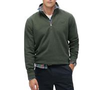 Superdry Mens Essential Logo Henley Half Zip Sweatshirt (UK, Alpha, XXL, Regular, Regular, Deep Forest Green Marl)