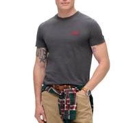 Superdry Mens Essential Logo T-Shirt Graphite Black/Fluro Red