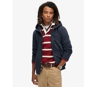 Superdry Essential Logo Washed Zip Hoodie, Eclipse Navy