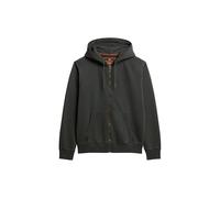 Superdry Mens Essential Logo Washed Zip Hoodie (UK, Alpha, XXL, Regular, Regular, Washed Black)
