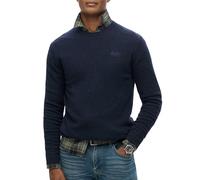 Superdry Men's Essential Slim Fit Knit, Blue