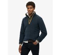 Superdry Estate Fleece Half Zip Sweater Blue M Men