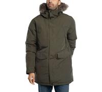 Everest Faux Fur Parka Jacket Army Khaki Green S