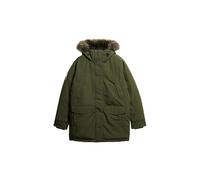 Superdry Men's Everest Faux Fur Trim Parka, Army Khaki Green, 3XL