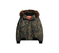 Superdry Men's Everest Hooded Puffer Bomber Jacket, Camo, XL