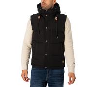 Superdry Men's Everest Hooded Puffer Gilet, Black