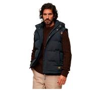 Superdry Mens Everest Hooded Puffer Gilet Nordic Chrome Navy (as8, alpha, m, regular, regular)