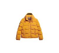 Superdry Men's Everest Short Hooded Puffer Jacket, Mustard, M