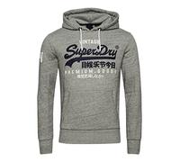 Superdry Men's Grey 3XL Sports Hoodie with Drawstring Hood & Rubberised Print Logo