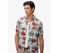 Superdry Hawaiian Print Short Sleeve Shirt Blue S Men