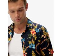 Superdry Hawaiian Print Short Sleeve Shirt Blue L Man