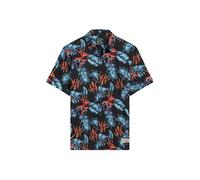 Superdry Men's Hawaiian r1-s/s Shirt (Medium), Dark Navy Fire, L