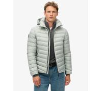 Superdry for man. M5011906A Fuji Sport hooded quilted jacket grey (L), Casual, Sustainable, Recycled nylon
