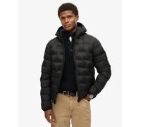 Superdry Hooded Quilted Puffer Coat, Black
