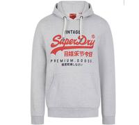 Superdry Mens Hoodie Duo Vintage Logo Hoody in Glacier Marl