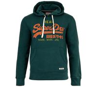 Superdry Men's Hoodie - Vl Classic Hood, Logo, Cotton Blend, Solid Color
