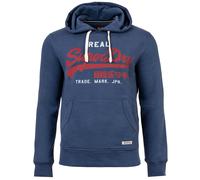 Superdry Men's Hoodie - Vl Classic Hood, Logo, Cotton Blend, Solid Color