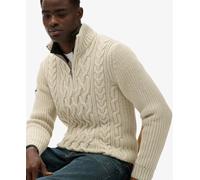 Twisted jumper with a funnel neck Superdry Jacob Beige L