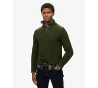 Superdry Mens Jacob Cable Knit Half Zip Jumper
