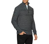 Superdry Men's Jacob Henley Pullover Sweater, Zinc Marl, M