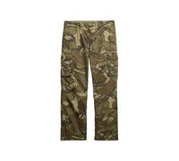 Superdry Men's Lightweight Parachute Cargo Trousers, Contoured camouflage pattern, 34 W/32 L