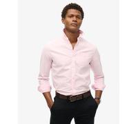Superdry Cotton Oxford Long Sleeve Shirt Pink S Men