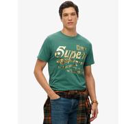 Superdry Metallic Workwear Graphic Short Sleeve T-shirt Green S Men