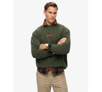 Superdry Micro Logo Graphic Loose Sweatshirt Green S Men