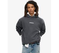 Superdry Micro Logo Graphic Loose Hoodie Grey 2XL Men