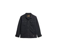 Superdry Men's Military Overshirt Jacket r2-l/s Shirt (Medium), Eclipse Navy Blue, L