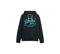 Superdry Men's Neon Vl Hoodie Sweatshirt, Eclipse Navy Blue, M
