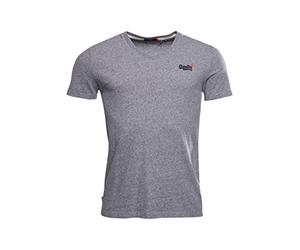 Superdry Men's Ol Classic Vee Tee NS T-Shirt, Noos Grey Marl, S