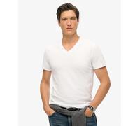 Superdry Mens Organic Cotton Embroidered Logo V Neck T-Shirt