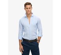 Superdry Studios Linen Bd Long Sleeve Shirt Blue S Men