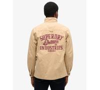 Superdry Patched Canvas Overshirt Beige M Men