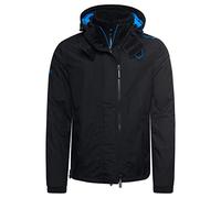 Superdry Men's Pop Arctic SD Windcheater with Hood and Zip, Black/Super Denby Logo Design, l