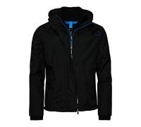Superdry Men's Pop Arctic SD Windcheater with Hood and Zip Black/Super Denby Logo Design M