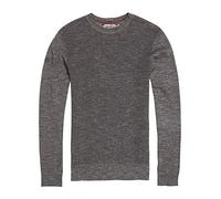 Superdry Mens Premium Cotton City Textured Roundneck Long Sleeve Knit Jumper Charcoal(XX-Large)