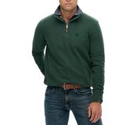 Superdry Mens Preppy SD Co Half Zip Sweatshirt Enamel Green
