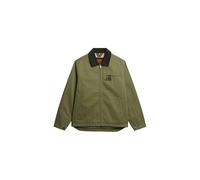 Superdry Men's Ranch Corduroy Collar Jacket, Pale Olive Green, L