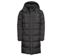 Superdry Men's Ripstop Longline Puffer Jacket, Black Grid, S