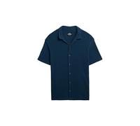 Superdry Men's Short Sleeve Knitted Textured Polo Shirt, Faded Navy, M