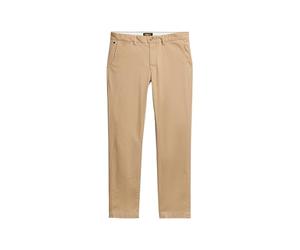Superdry Mens Slim Tapered Stretch Chino Trousers Shaker Beige